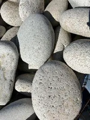 White Mexican Beach Pebble, 6 to 9 inch