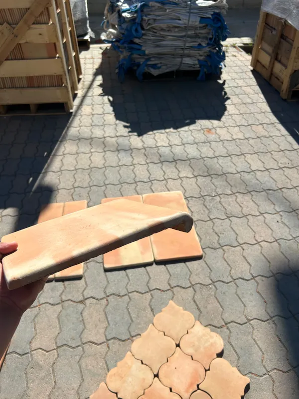 Saltillo bullnose coping and arabesque tiles